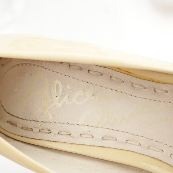 Alice Olivia Womens Laird Pumps Size 36 6 Nude Patent Platform Heel Dress Shoes - Picture 12 of 16